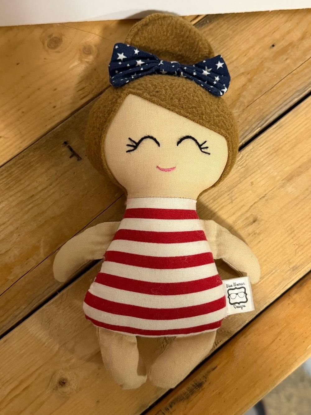 Wise Woman Designs Handcrafted Heirloom Cloth Doll - Patriotic / Nautical Theme